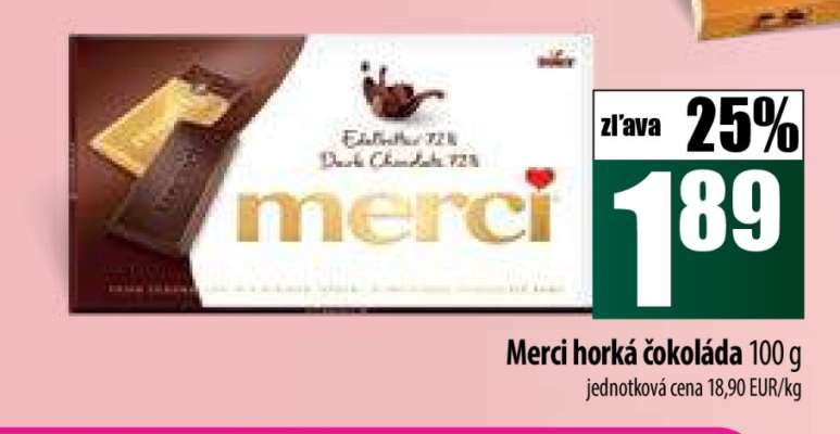 Merci horká čokoláda 100 g