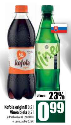 Kofola original 0,5 l Vinea biela 0,5 l