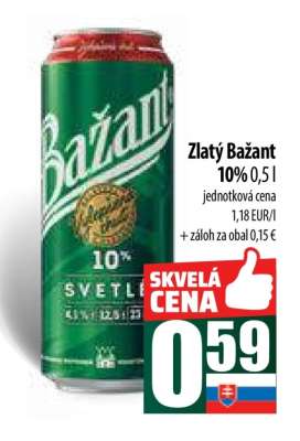 Zlatý Bažant 10% 0,5 l