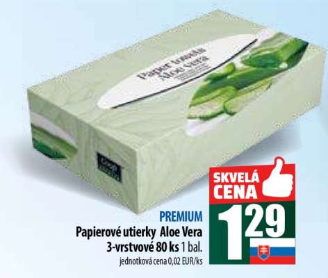 Papierové utierky Aloe Vera