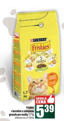 Friskies s kuraťom a zeleninou granuly pre mačky