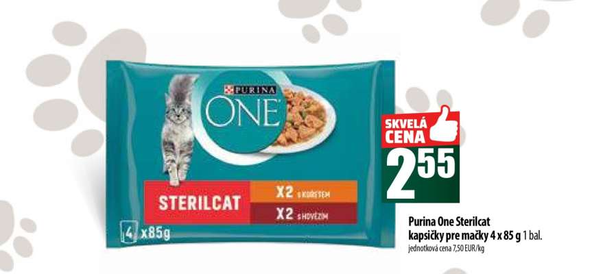 Purina One Sterilcat kapsičky pre mačky 4 x 85 g