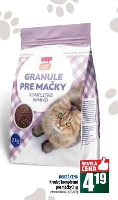 Krmivo kompletné pre mačky 2 kg
