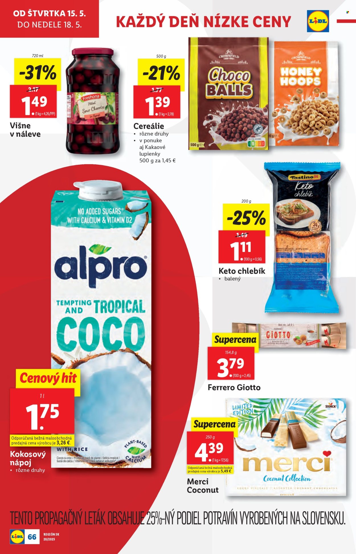 Leták Lidl - 12.5.2025 - 18.5.2025.