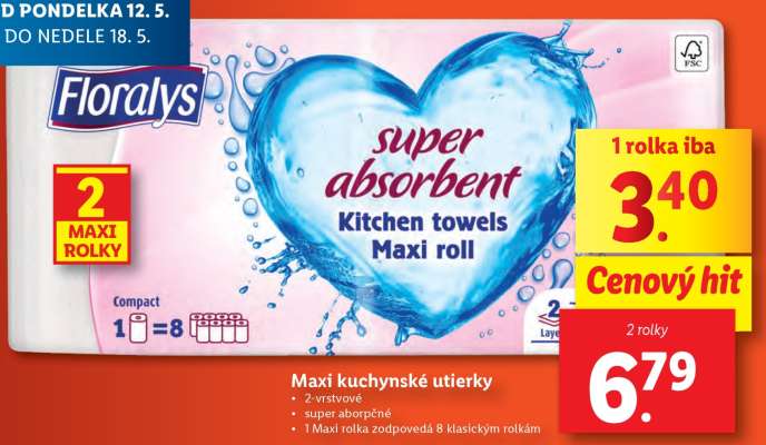 Floralys Kitchen towels Maxi roll
