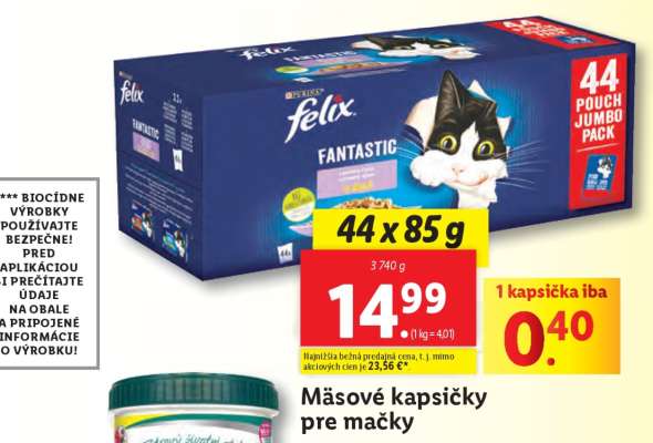 Mäsové kapsičky pre mačky