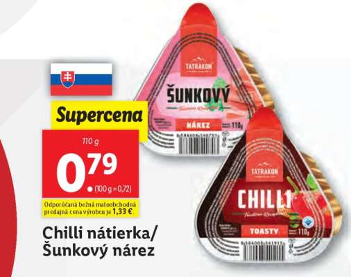 Chilli nátierka/Šunkový nárez