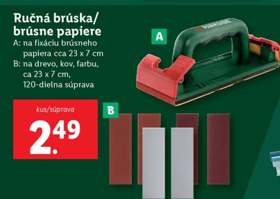 Ručná brúska/brúsne papiere