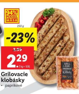 Grilovacie klobásky