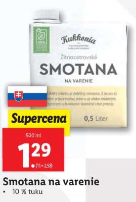 Smotana na varenie