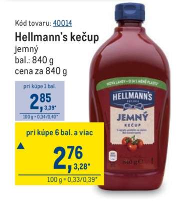 Hellmann's Kečup jemný
