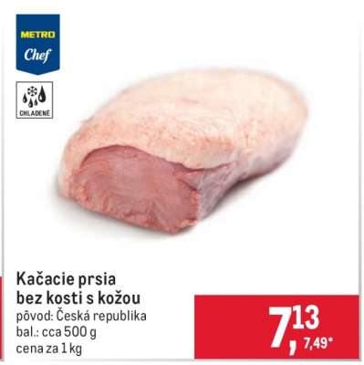 Kačacie prsia bez kosti s kožou