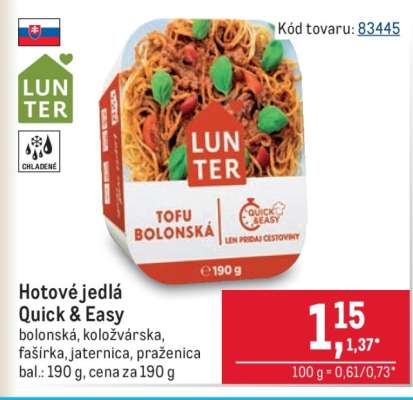 Lunter Tofu Bolonská