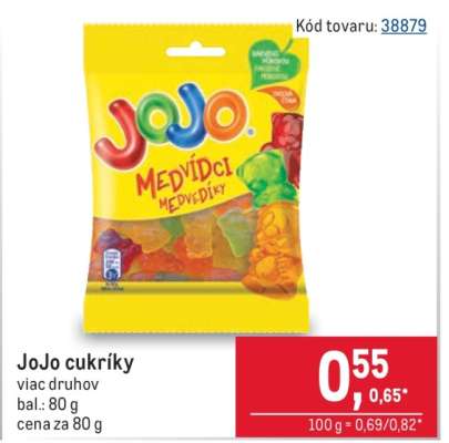 Jojo cukríky