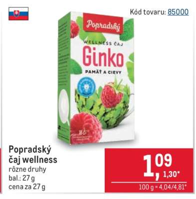 Popradský čaj wellness