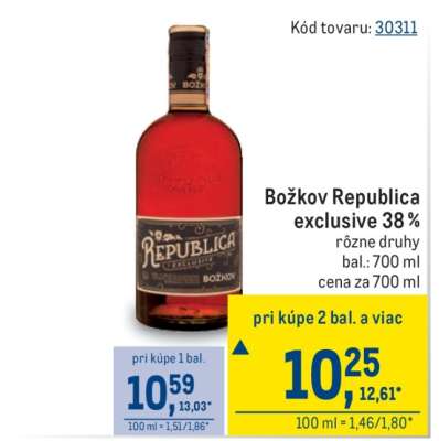 Božkov Republica Exclusive 38%