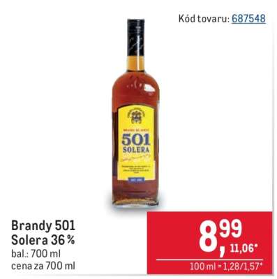 Brandy 501 Solera 36 %