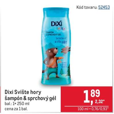 Dixi Svište hory šampón & sprchový gél