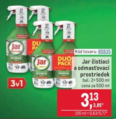Jar čistiaci a odmasťovací prostriedok