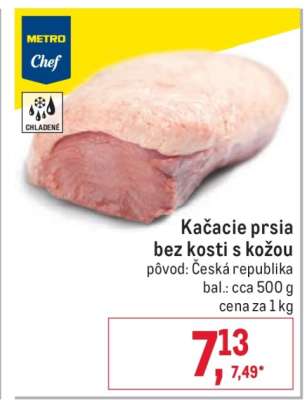 Kačacie prsia bez kosti s kožou