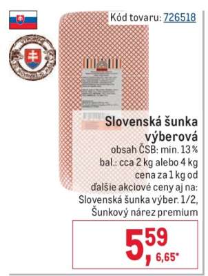 Slovenská šunka výberová