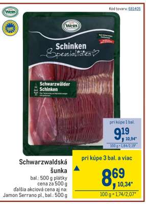 Schwarzwaldská šunka