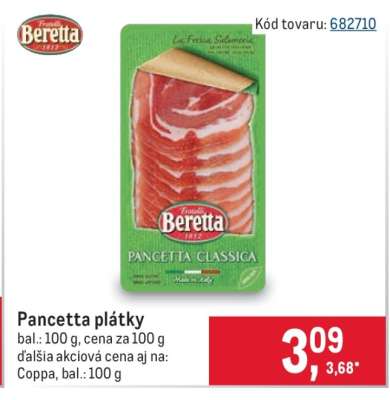 Pancetta plátky