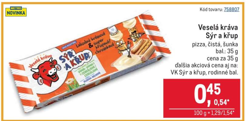 VESELÁ KRAVA SÝR A KŘUP