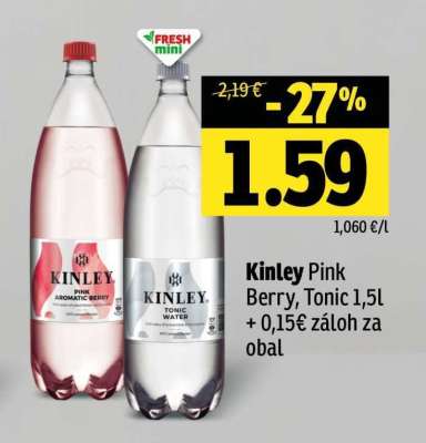 Kinley Pink Berry, Tonic 1,5l