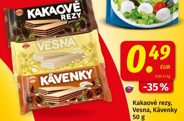 Kakaové rezy, Vesna, Kávenky 50 g