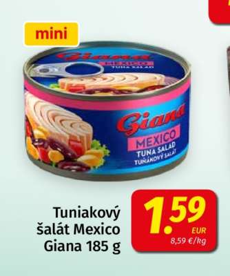 Tuniakový šalát Mexico Giana 185 g