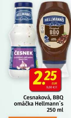Cesnaková, BBQ omáčka Hellmann´s 250 ml