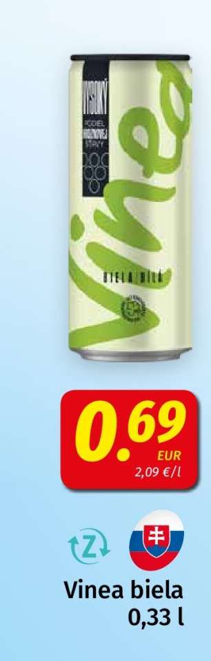 Vinea biela 0,33 l