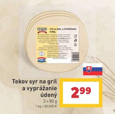 Tekov syr na gril a vyprážanie údený