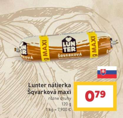 Lunter nátierka Škvarková maxi