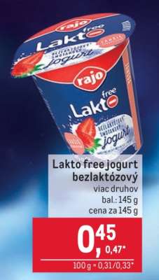 Lakto free jogurt bezlaktózový