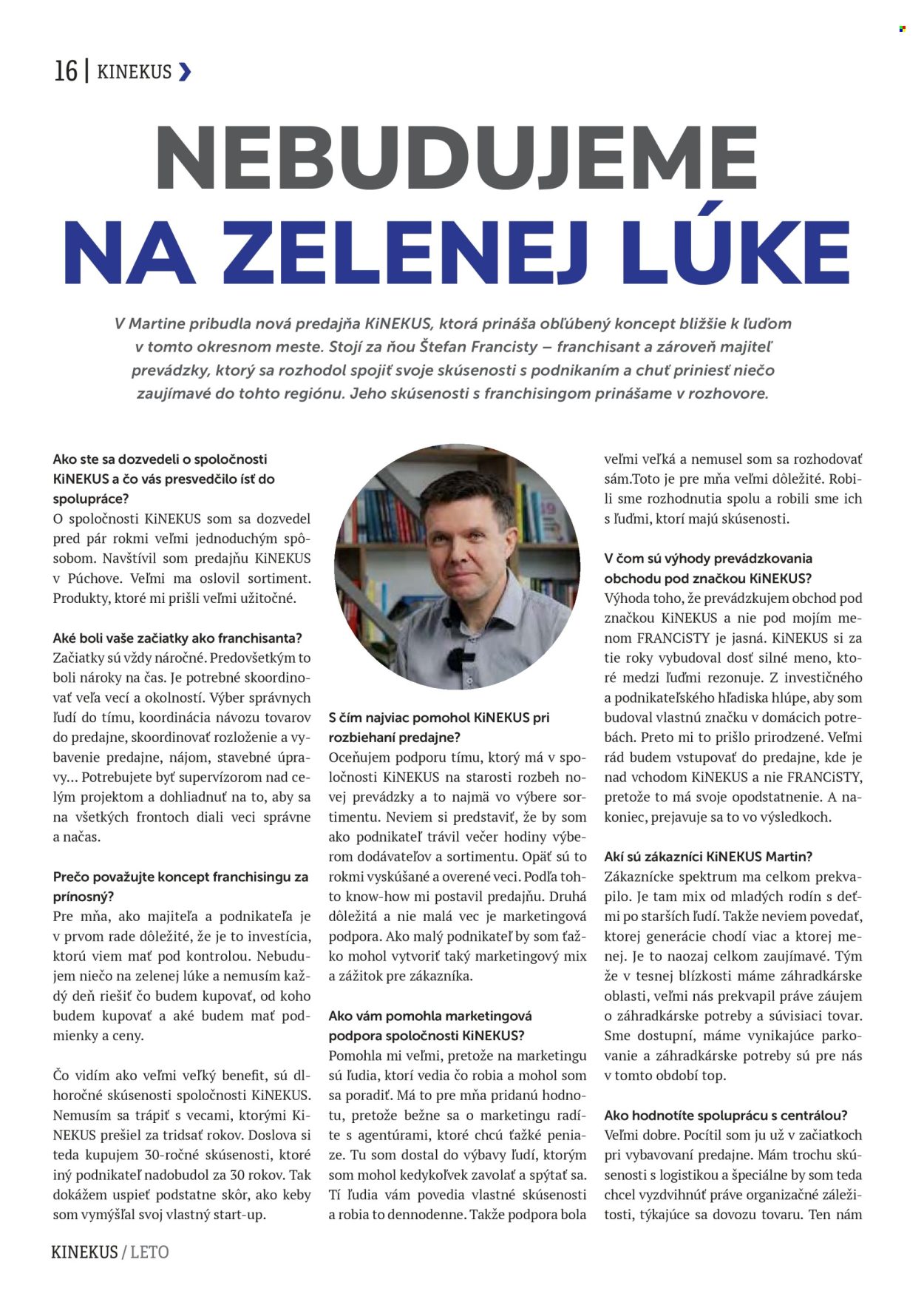 Leták Kinekus. Strana 16