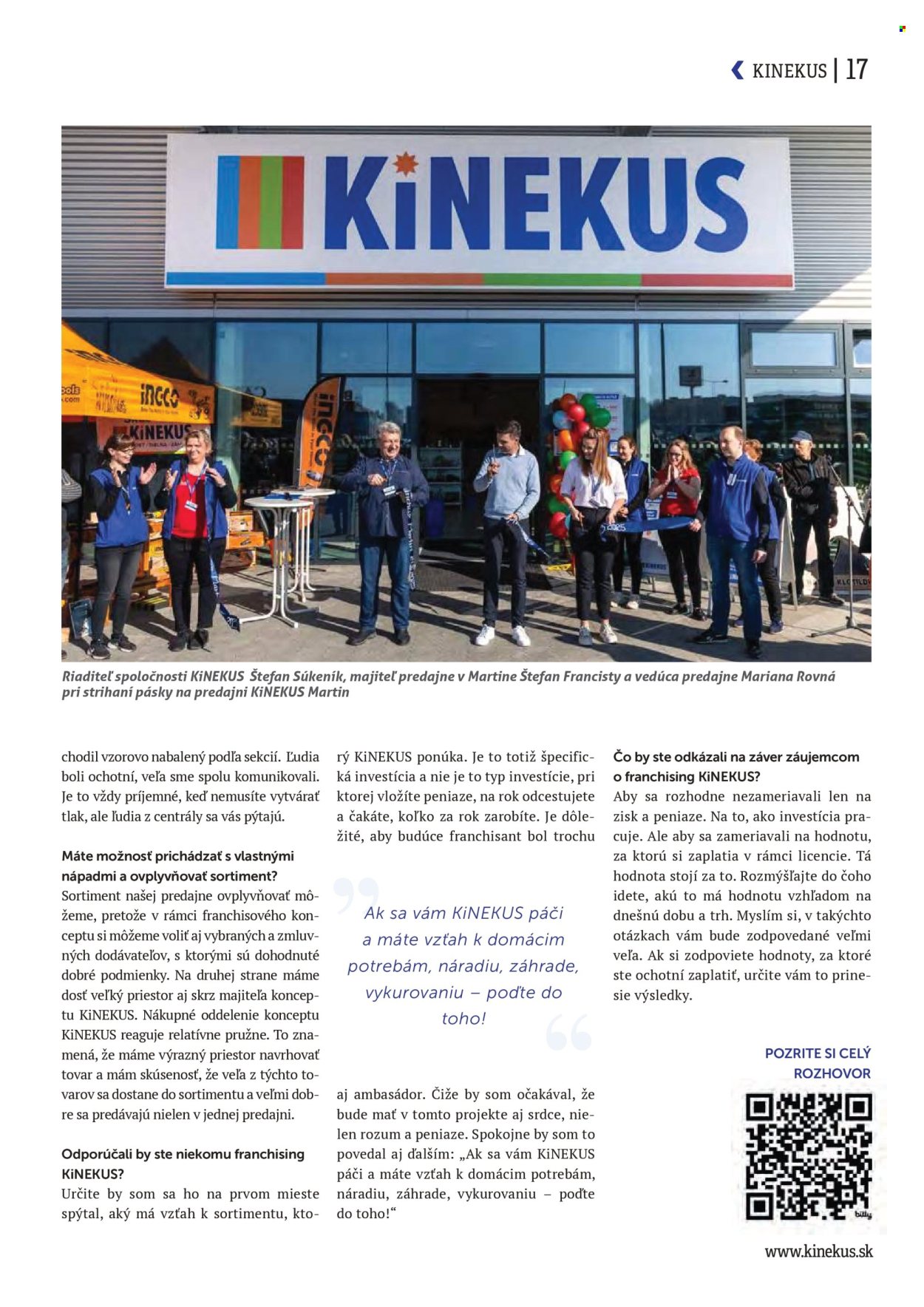Leták Kinekus. Strana 17