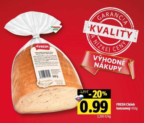 FRESH Chlieb konzumný 450g