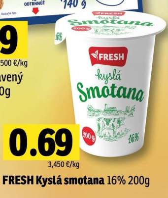 FRESH Kyslá smotana 16% 200g