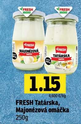 FRESH Tatárska, Majonézová omáčka