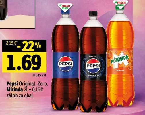Pepsi Original, Zero, Mirinda