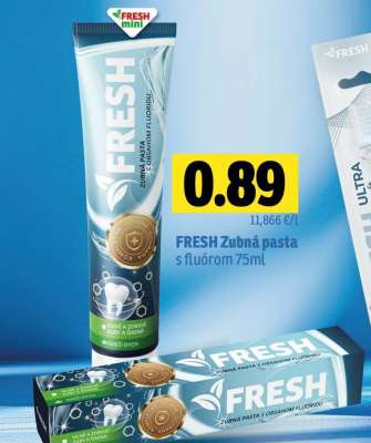 FRESH Zubná pasta s fluórom 75ml