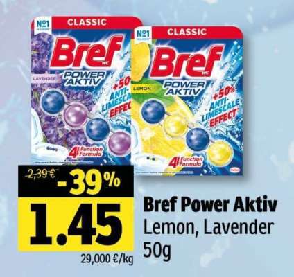 Bref Power Aktiv Lemon, Lavender 50g
