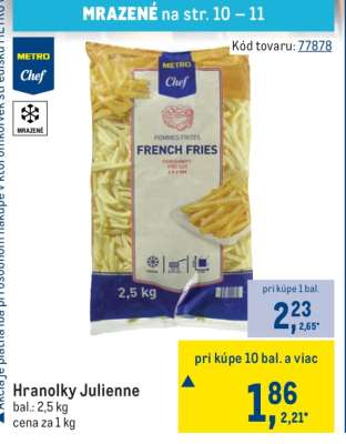 Hranolky Julienne