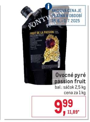 Ovocné pyré passion fruit
