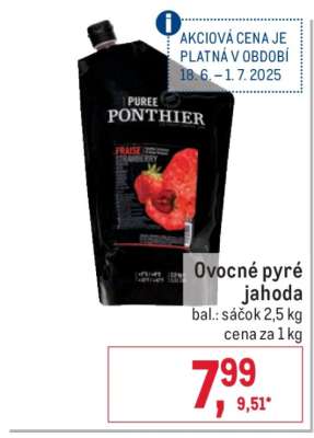 Ovocné pyré jahoda