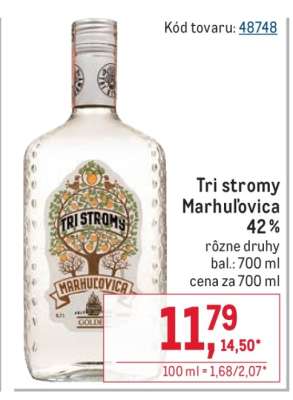 Tri stromy Marhuľovica 42 %
