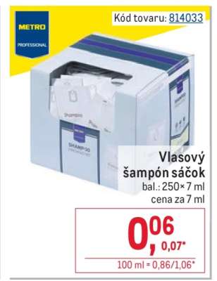 Vlasový šampón sáčok