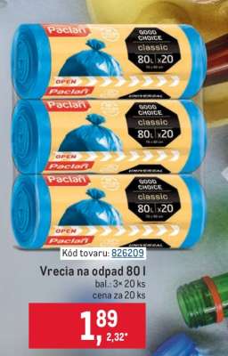 Vrecia na odpad 80 l